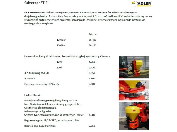 Adler ST-E saltspreder