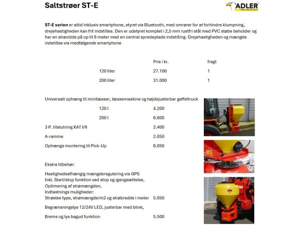 Adler ST-E saltspreder