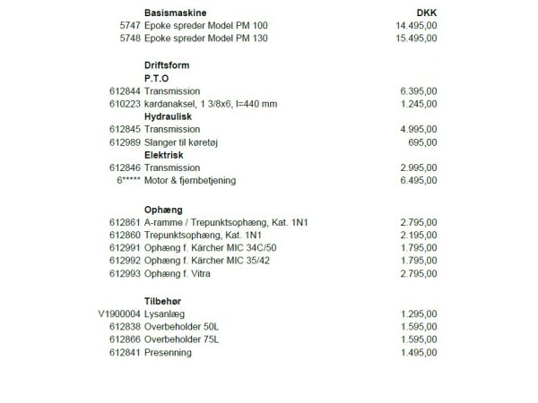 Epoke PM sand- og saltspreder