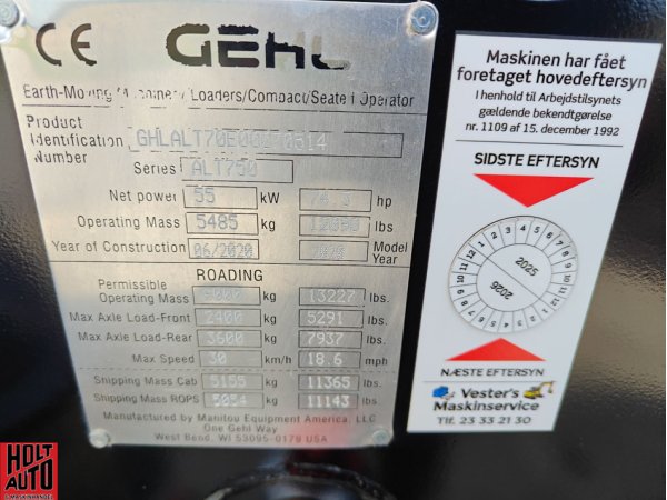 Brugt Gehl ALT750 teleskopl�sser