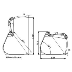 JST M Overfaldsskovl