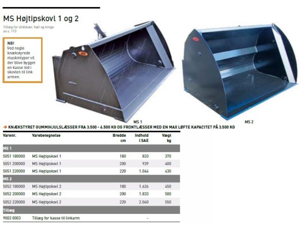 JST MS 1 og 2 H�jtipskovl