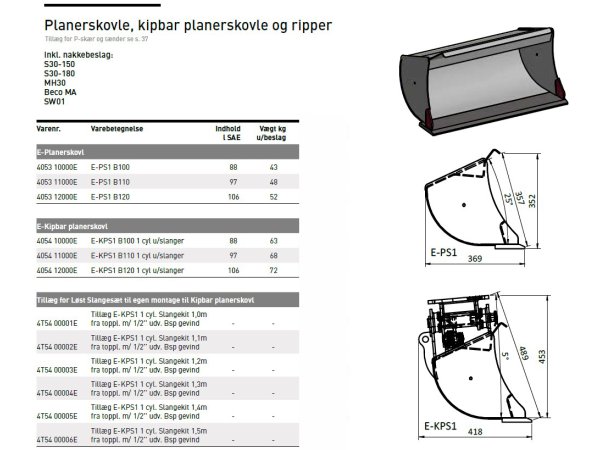 JST E-PS1 Planerskovl