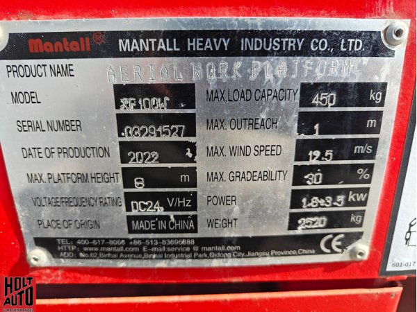 Brugt Mantall XE 100W sakslift