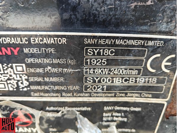 Brugt Sany SY18C minigraver