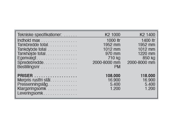 Snow Service K2 saltspreder