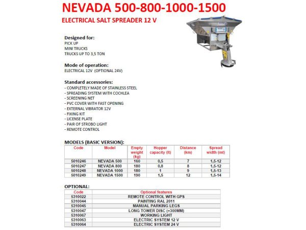 Snow Service Nevada saltspreder