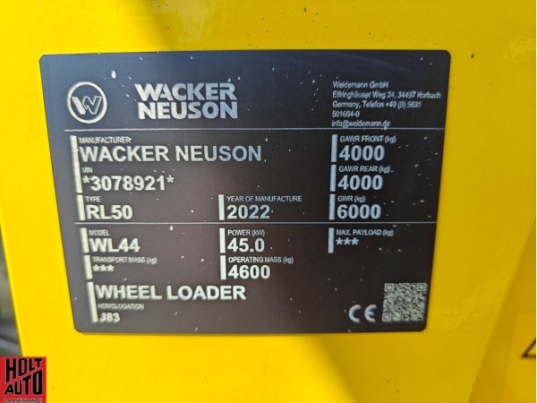 Demo Wacker Neuson WL44 miniged