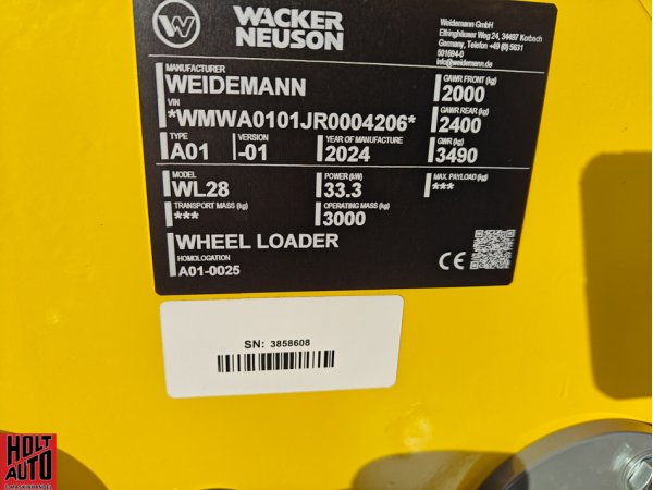 Ny Wacker Neuson WL28 minilsser