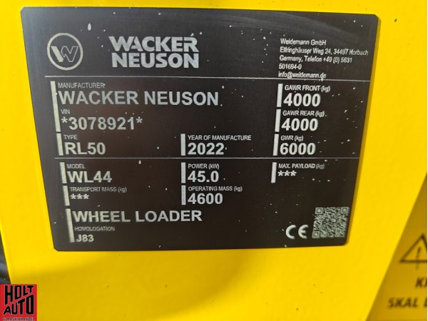 Demo/brugt Wacker Neuson WL44 miniged