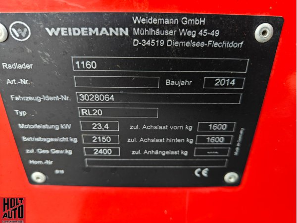 Brugt Weidemann 1160 Plus CX35 minilsser