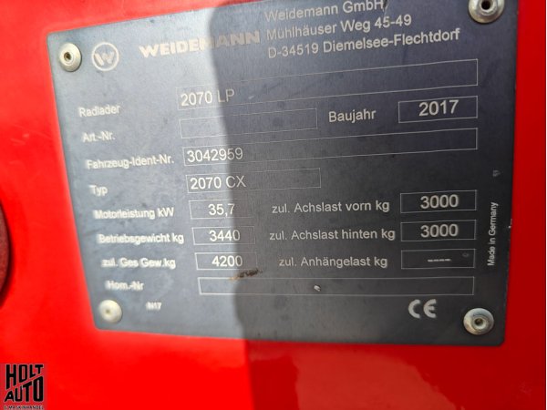 Brugt Weidemann 2070 CX50 LP minil�sser