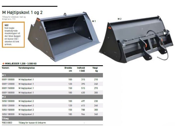 JST M 1 og 2 H�jtipskovl