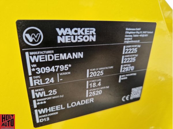 Ny Wacker Neuson WL25 minilsser