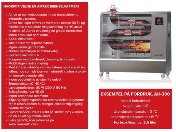 Airrex AH-300i infrard varmeovn