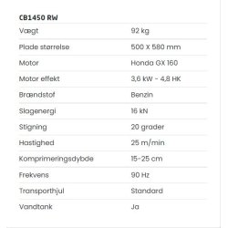 Batmatic CB1450 RW pladevibrator