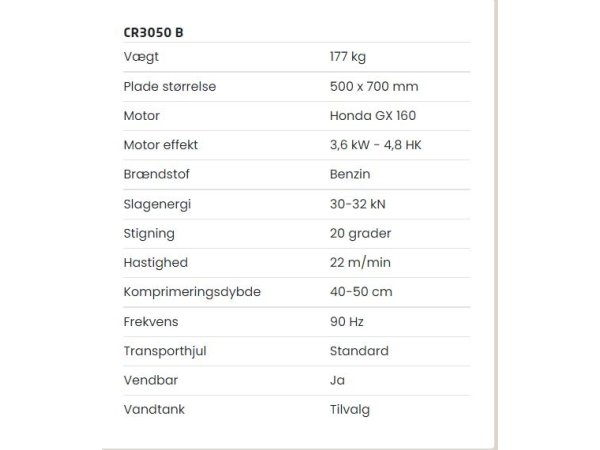 Batmatic CB3050 pladevibrator