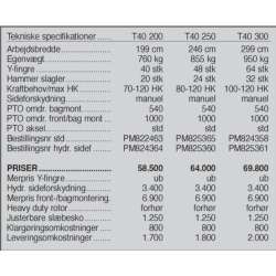 Ortolan T40, 200 cm.