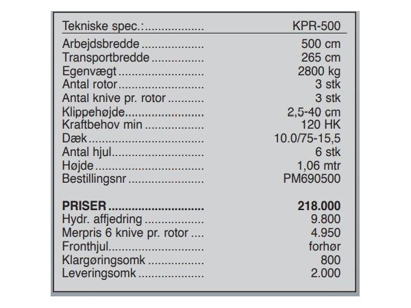 Pronar rotorklipper kpr-500 brakslmaskine