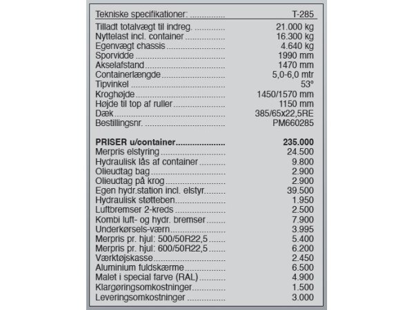 Pronar Kroghejsvogn T-285