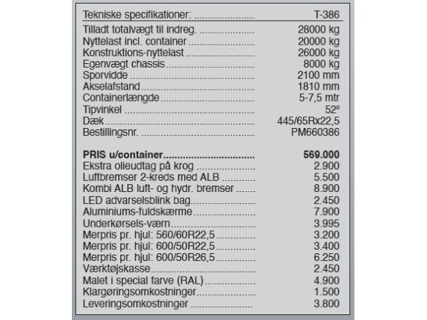 Pronar Kroghejsvogn T-386