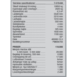 Pronar Entreprenrvogn T-679/4M