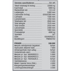 Pronar Entreprenrvogn T-701 HP