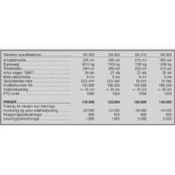 Seppi S9 Dyna, 275 cm.