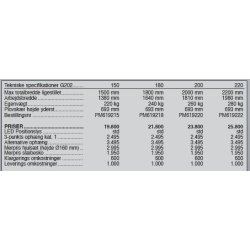 Sigma Pro G202, 150-220 cm.