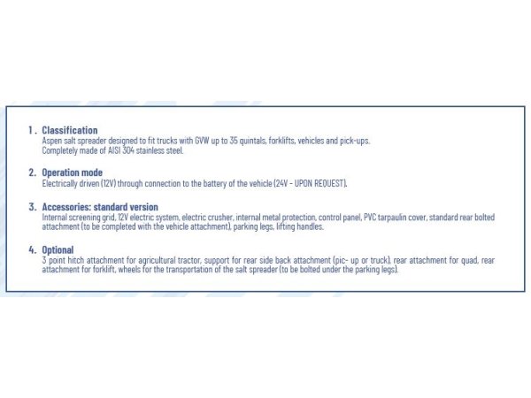 Snow Service Aspen saltspreder