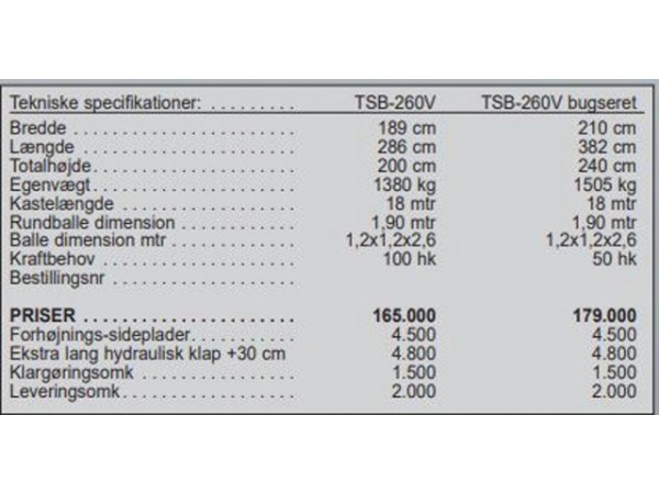 VDMJ TSB-260V strmaskine
