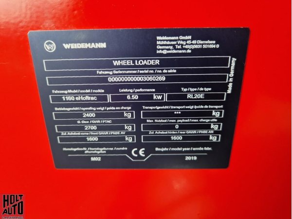 Brugt Weidemann 1160 E-Hoftrac minilsser