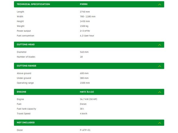 Laski P 50 RX m. dozer