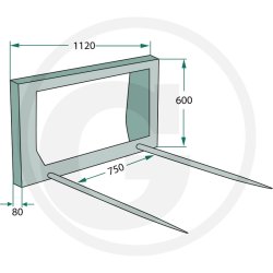 Granit Ballespyd m. 2 tnder