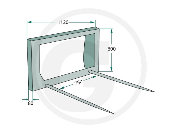 Granit Ballespyd m. 2 tnder