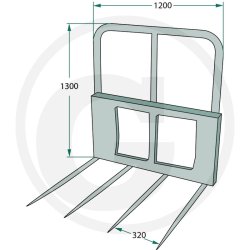 Granit Ballespyd m. 4 tnder